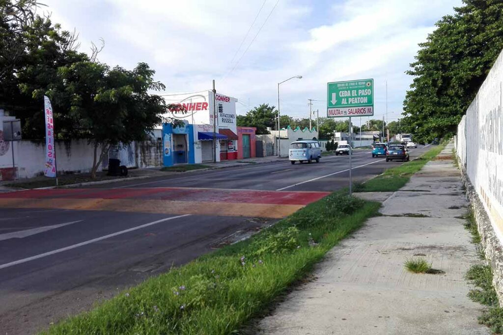 Pasos peatonales en Mérida
