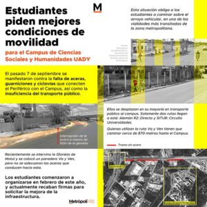 193 Estudiantes piden mejores condiciones de movilidad