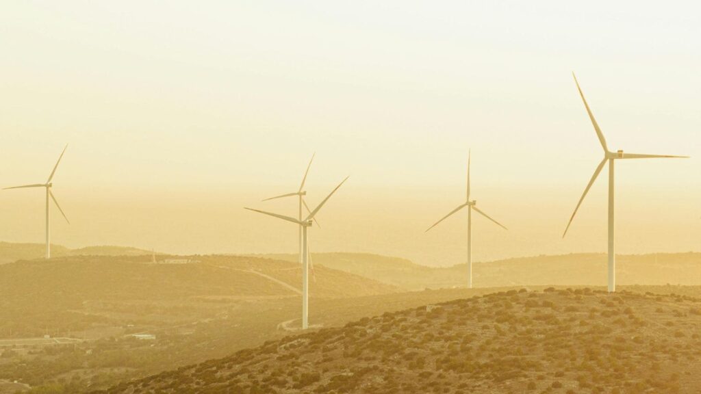Campo de energía eólica